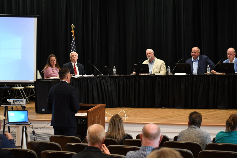 Dr. Breedlove being introduced to the Pender County Board of Commissioners